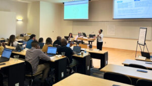 Linda Alexander, ASPPH’s Chief Academic Officer, presenting on the purpose and goal of DIS Certification at the North Carolina DIS Regional Meeting