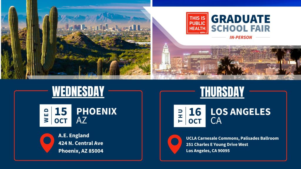 Oct 15 and 16 grad school fairs dates and locations with images