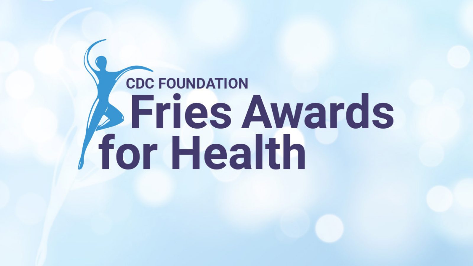 CDC Foundation Fries Awards for Health text overlaying blue background